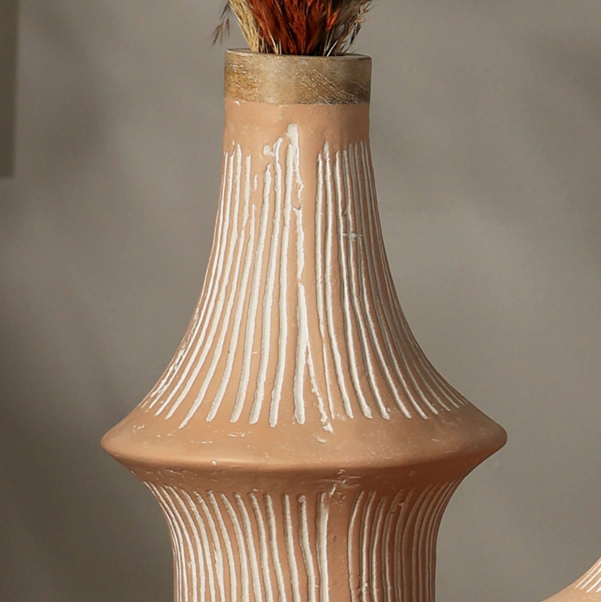Handcrafted Eco-Mix Tall Decorative Flower Vase -Sustainable & Stylish Accent Piece-7X7X17