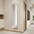 Floor Standing Mirror, Wall Mirror With Stand Aluminum Alloy Thin Frame