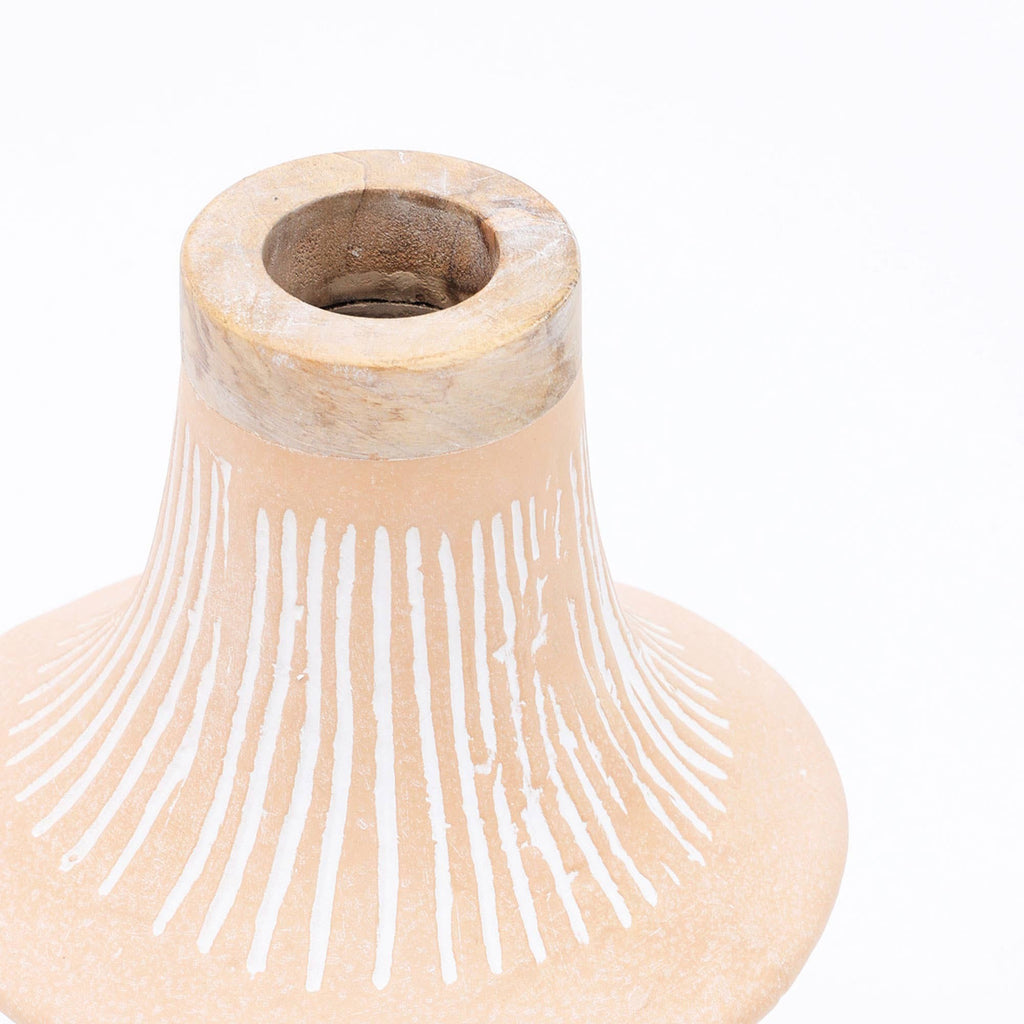 Handcrafted Eco-Mix Tall Decorative Flower Vase -Sustainable & Stylish Accent Piece-7X7X17