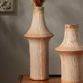 Handcrafted Eco-Mix Tall Decorative Flower Vase -Sustainable & Stylish Accent Piece-7X7X17